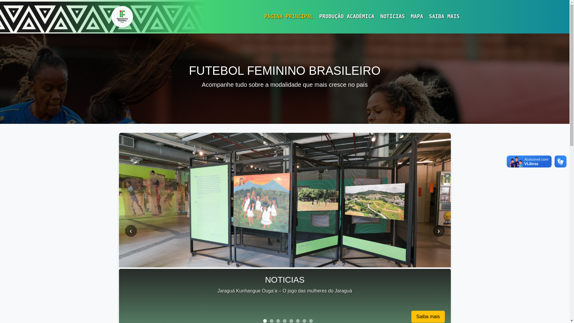 website screenshot of https://futebol-de-mulheres.com.br/