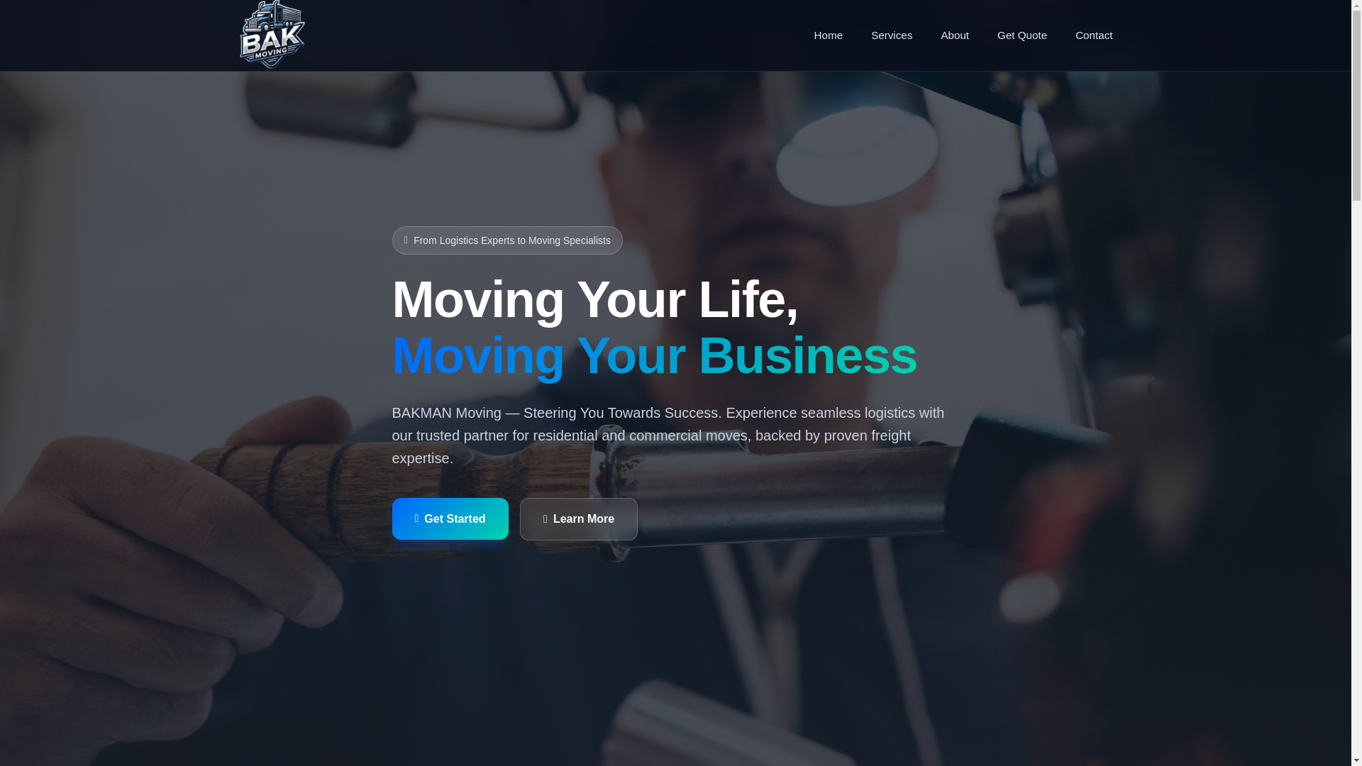 website screenshot of https://bakmoving.com/