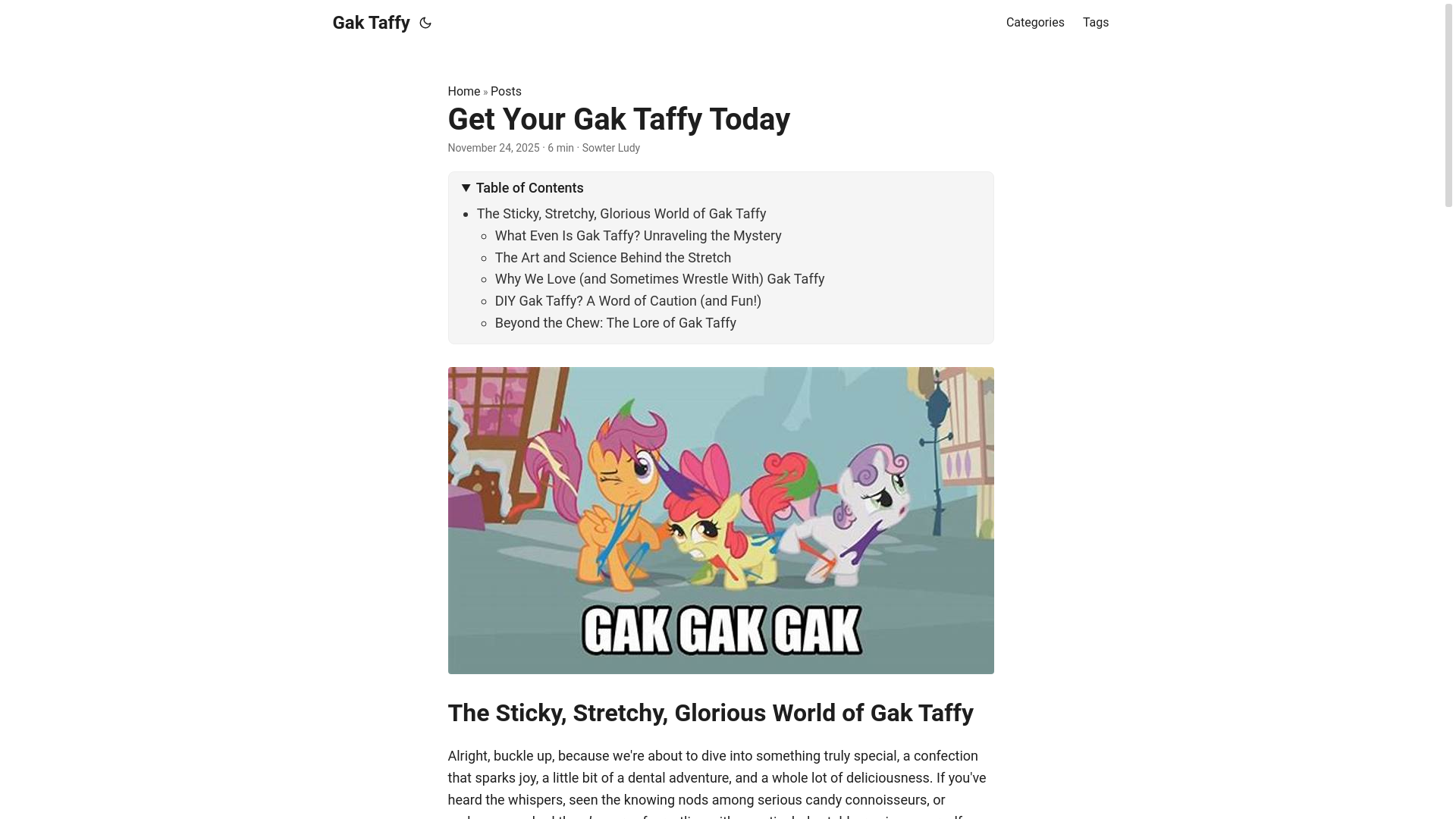 website screenshot of https://gaktaffy.pages.dev/