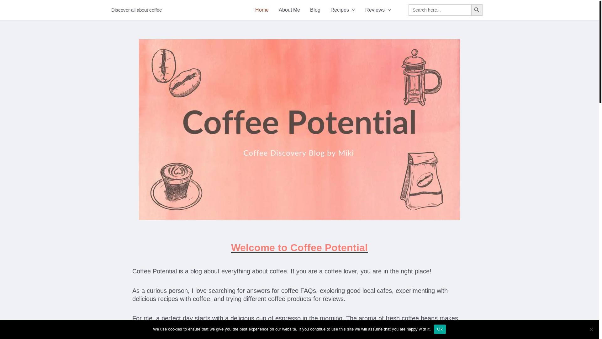 website screenshot of https://coffeepotential.online/