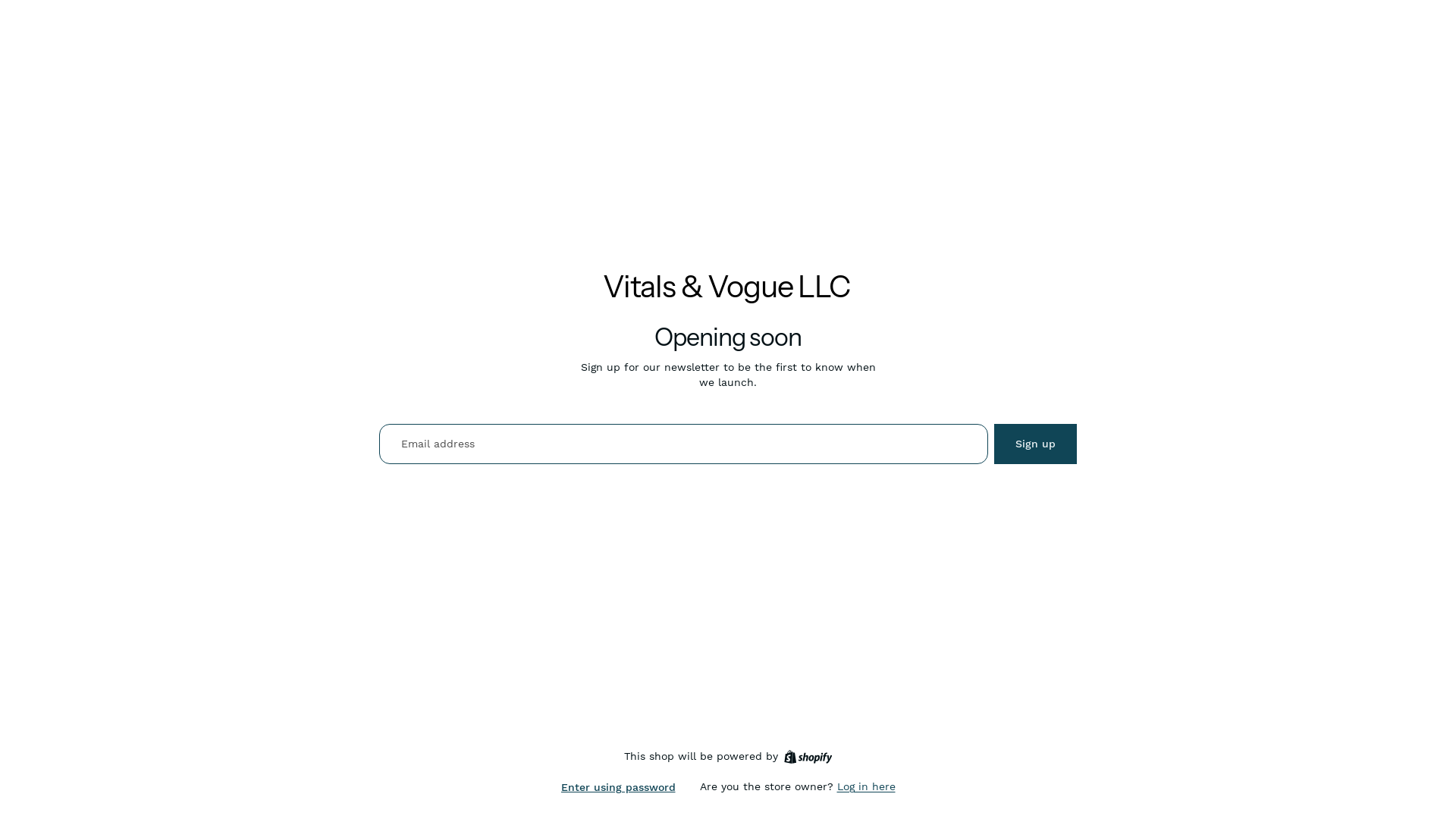 website screenshot of https://vitalsandvoguellc.com/