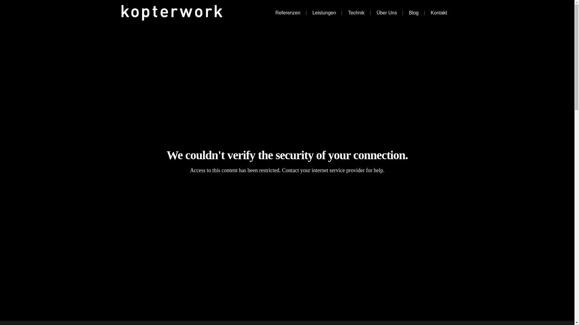 website screenshot of https://kopterwork-luftaufnahmen.de/