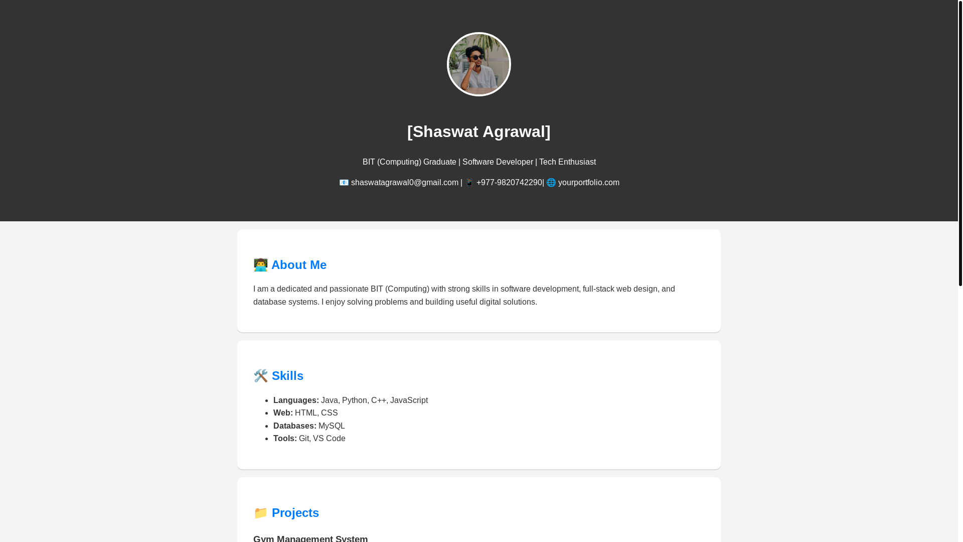 website screenshot of https://shaswat-loc.pages.dev/