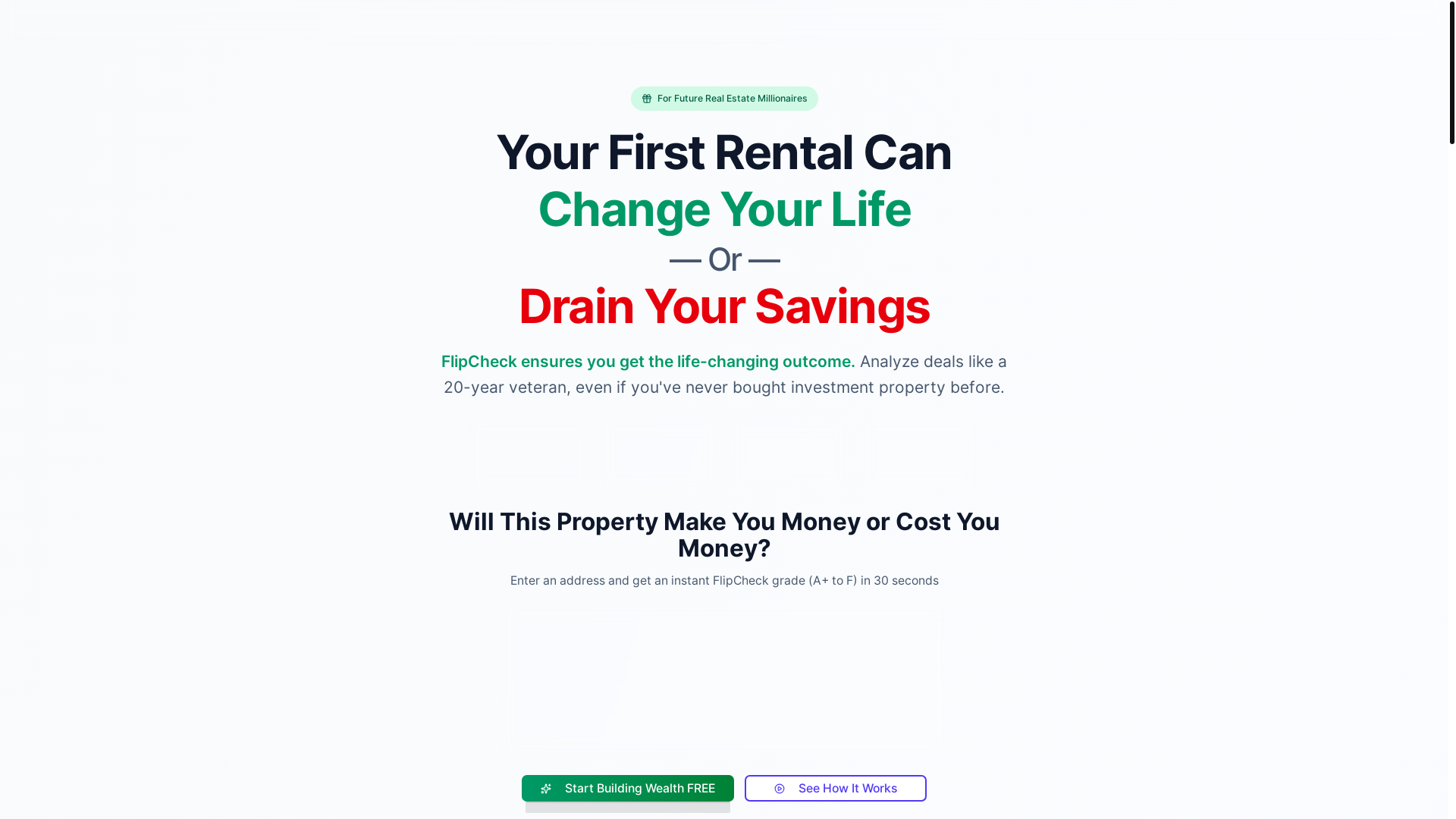 website screenshot of https://flipcheck.pro/