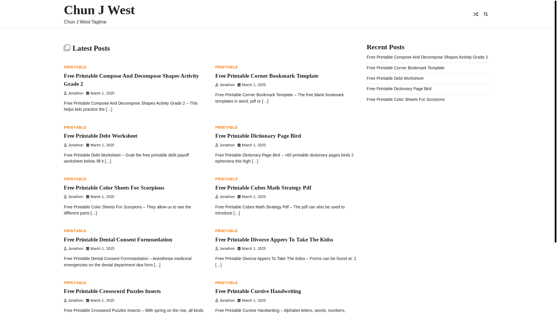 website screenshot of https://chunjwestr.pages.dev/