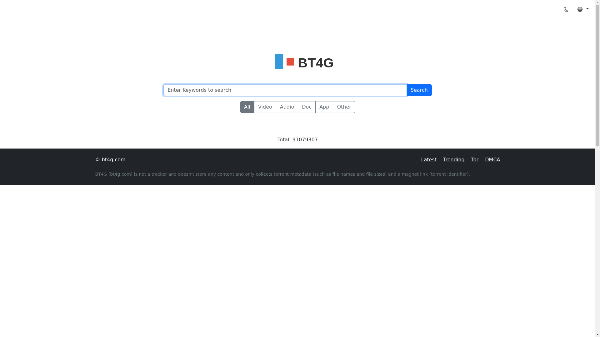website screenshot of https://bt4gprx.com