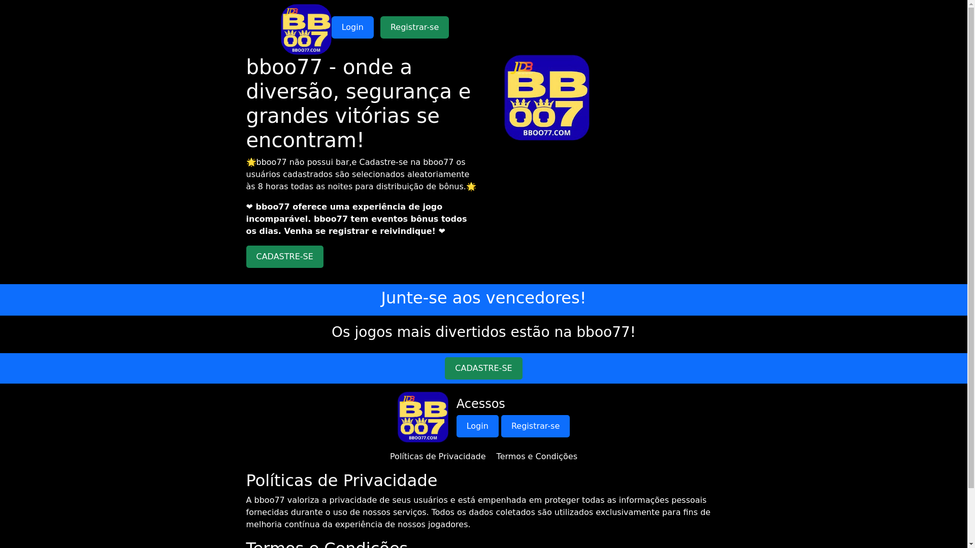 website screenshot of https://bboo77win.com/
