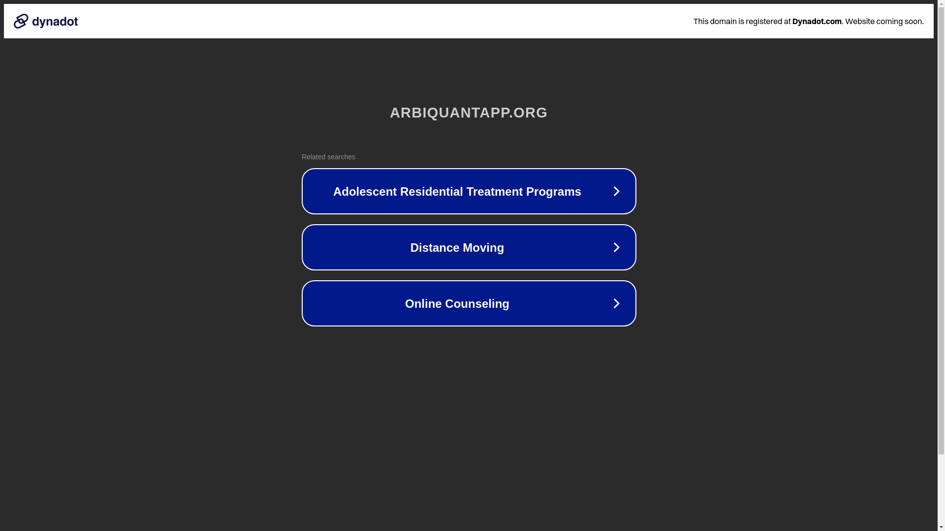 website screenshot of https://arbiquantapp.org/