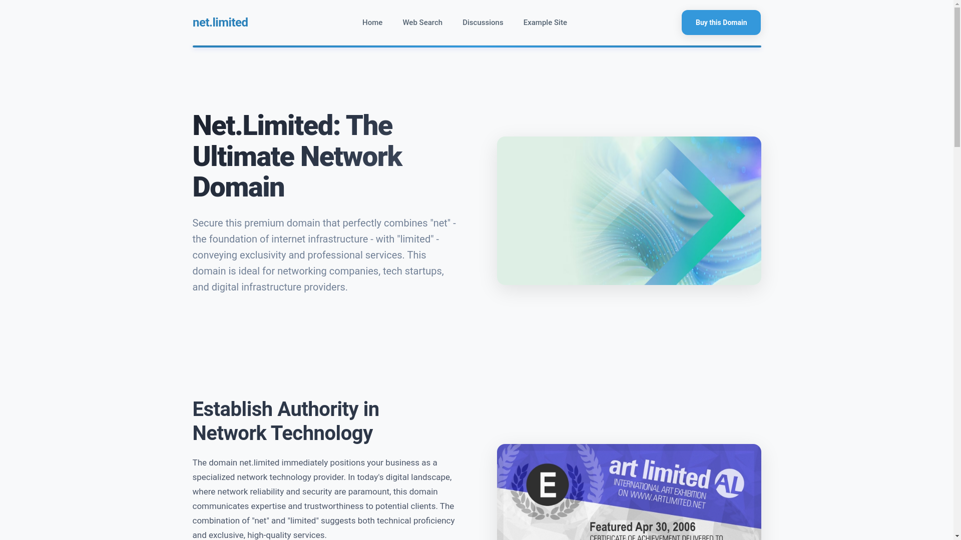 website screenshot of https://net.limited/