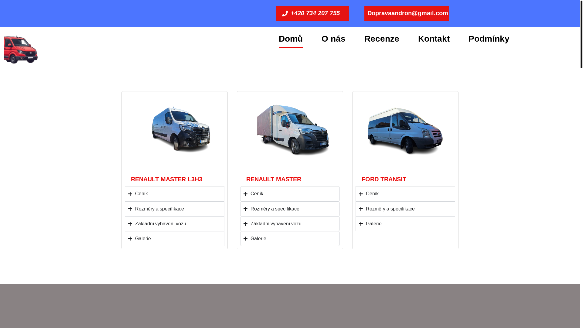 website screenshot of https://andronstav.cz/
