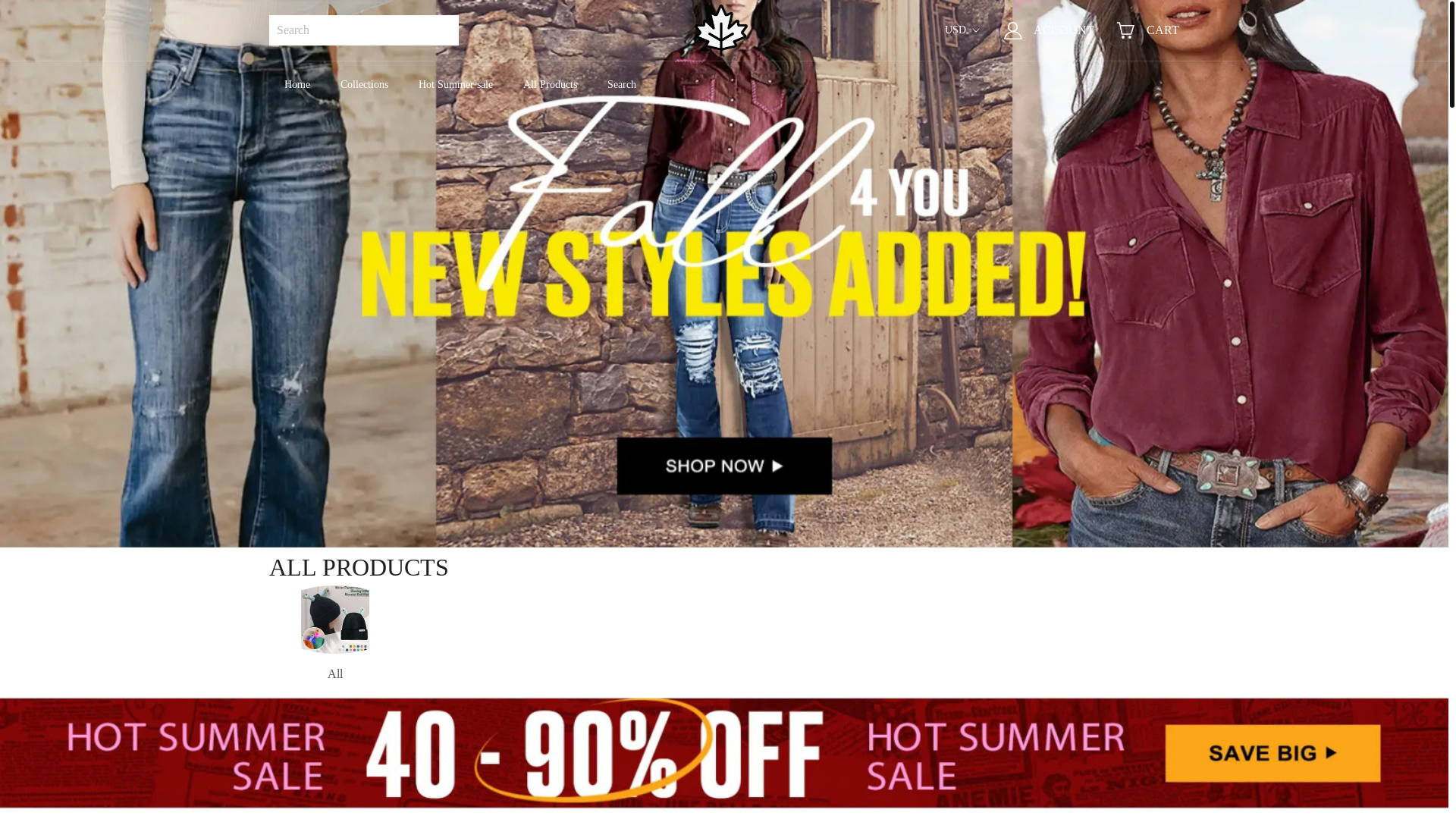 website screenshot of https://hmsummersale.com/
