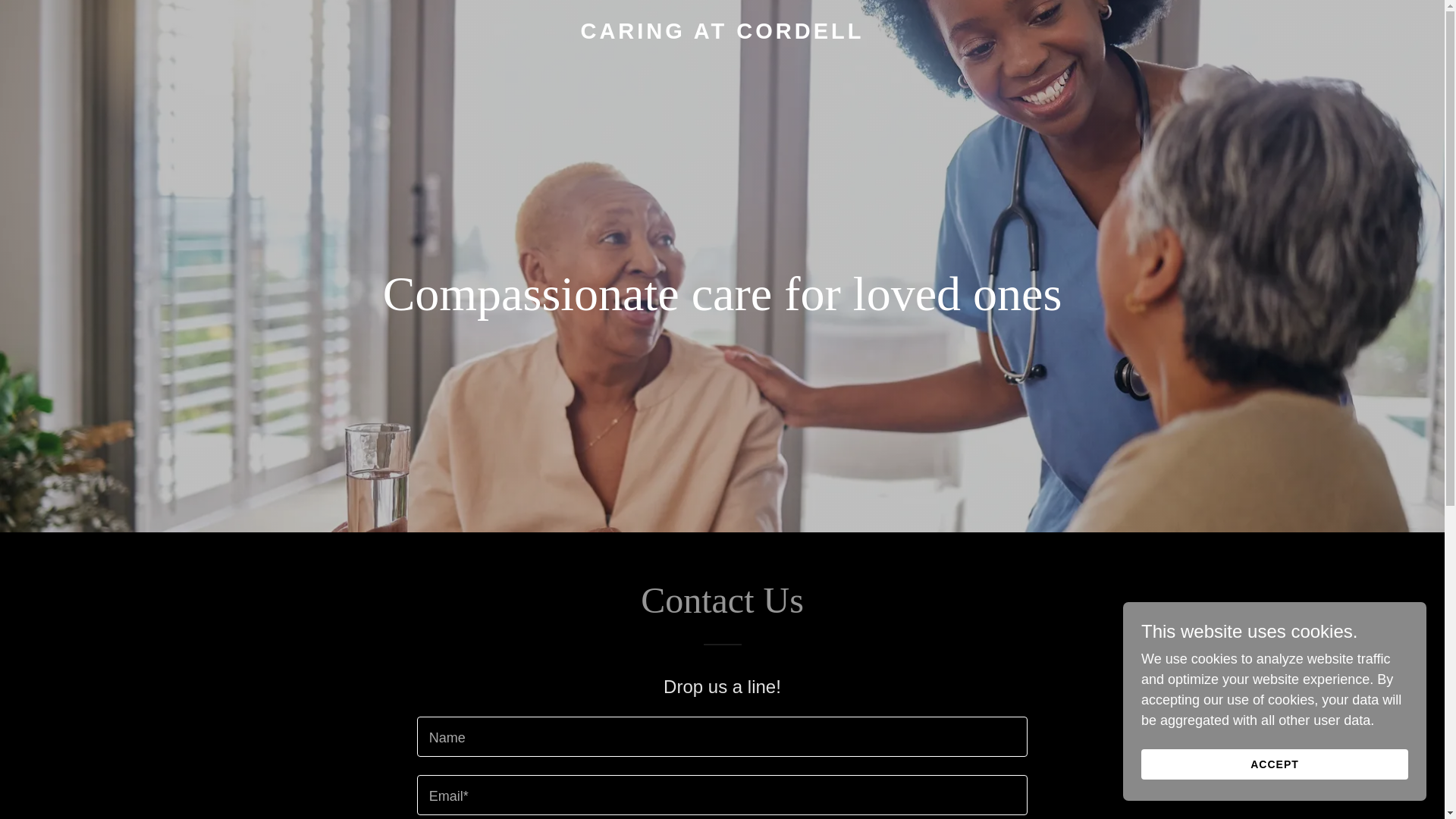 website screenshot of https://caringcordell.com/
