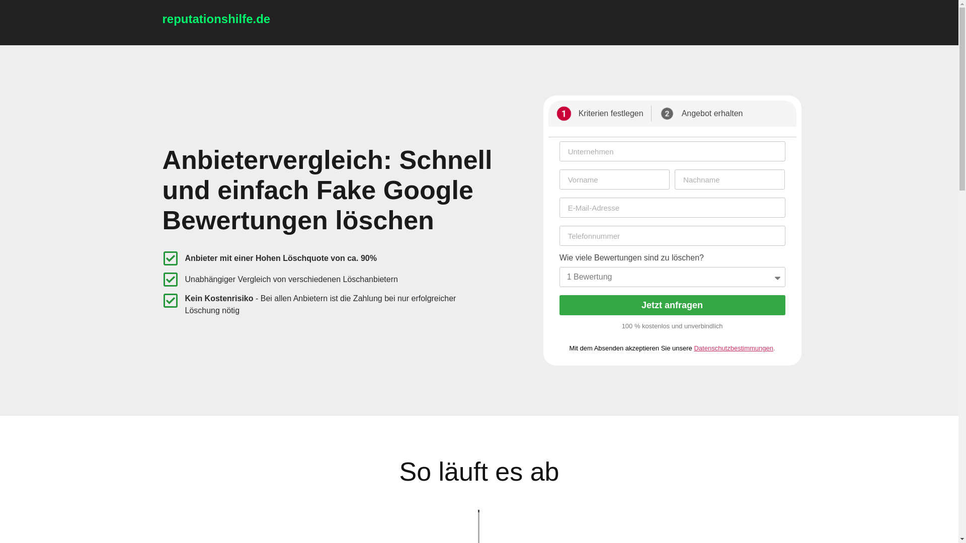 website screenshot of https://bewertung-beratung.de/