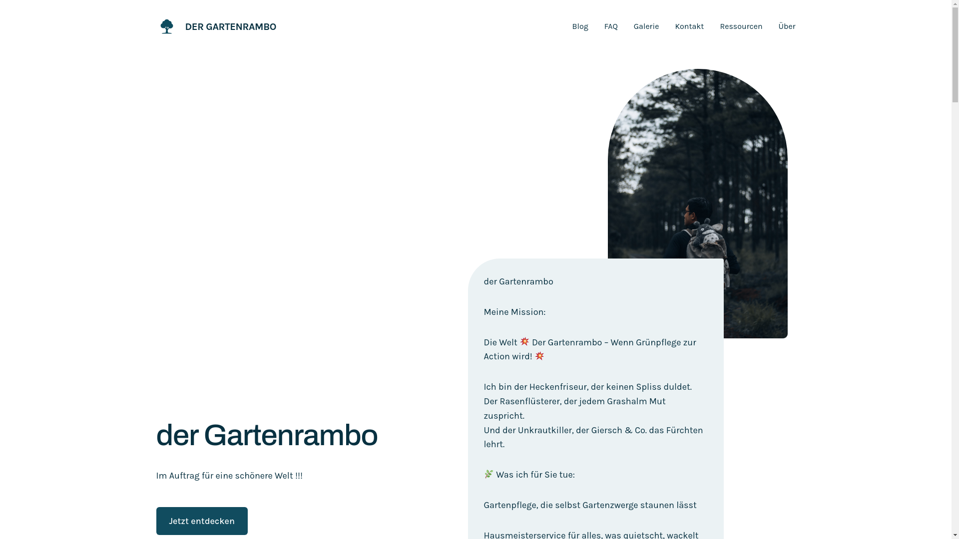 website screenshot of https://der-gartenrambo.de/