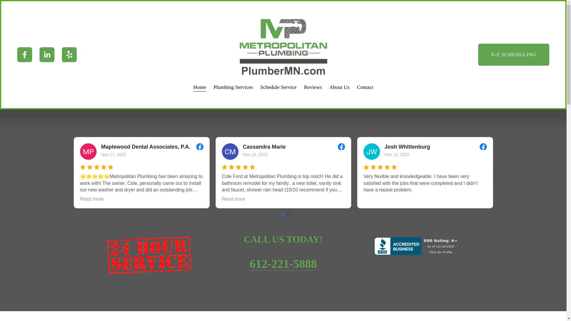 website screenshot of https://plumbermnservices.com/