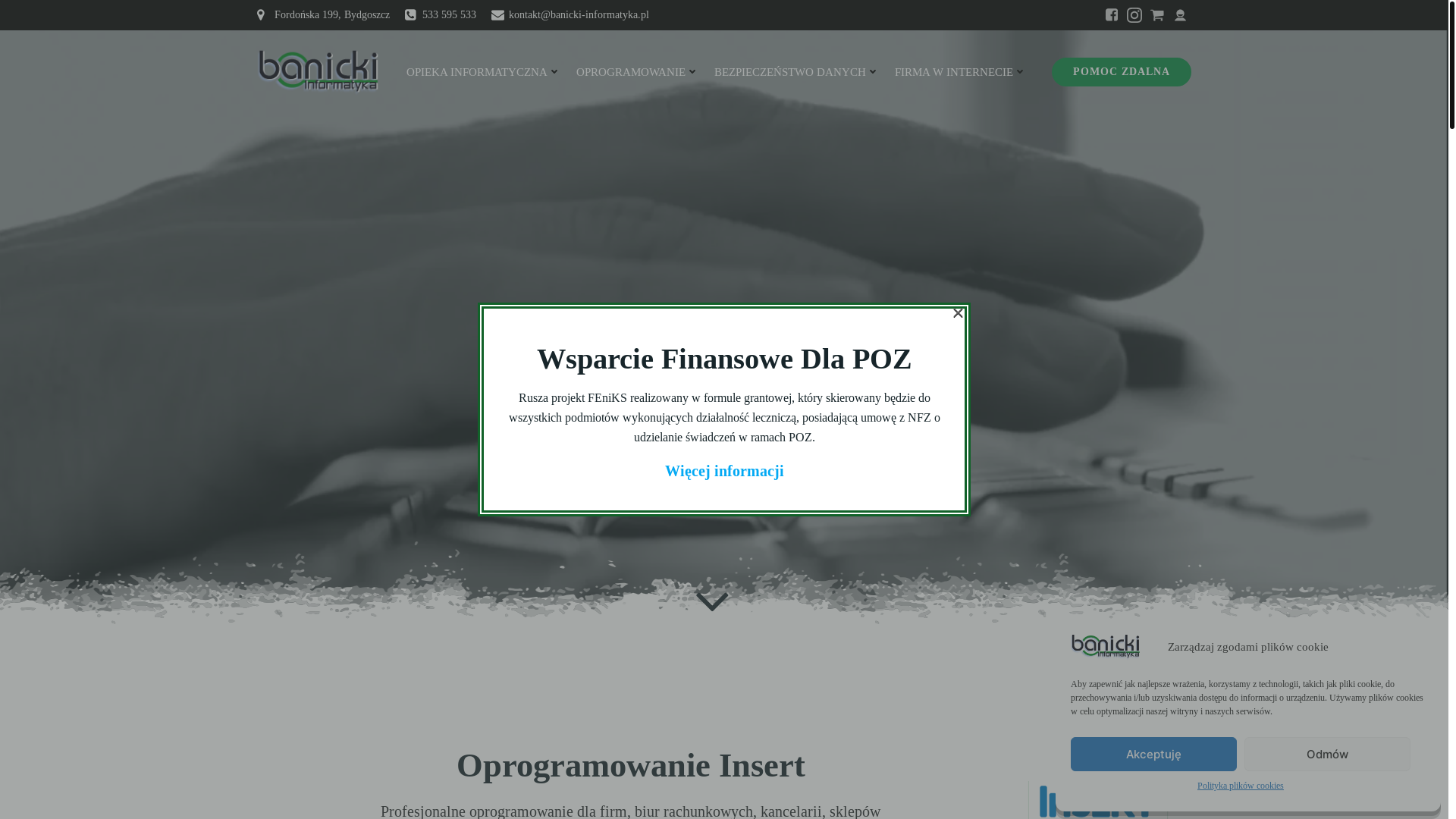 website screenshot of https://banicki-informatyka.pl/