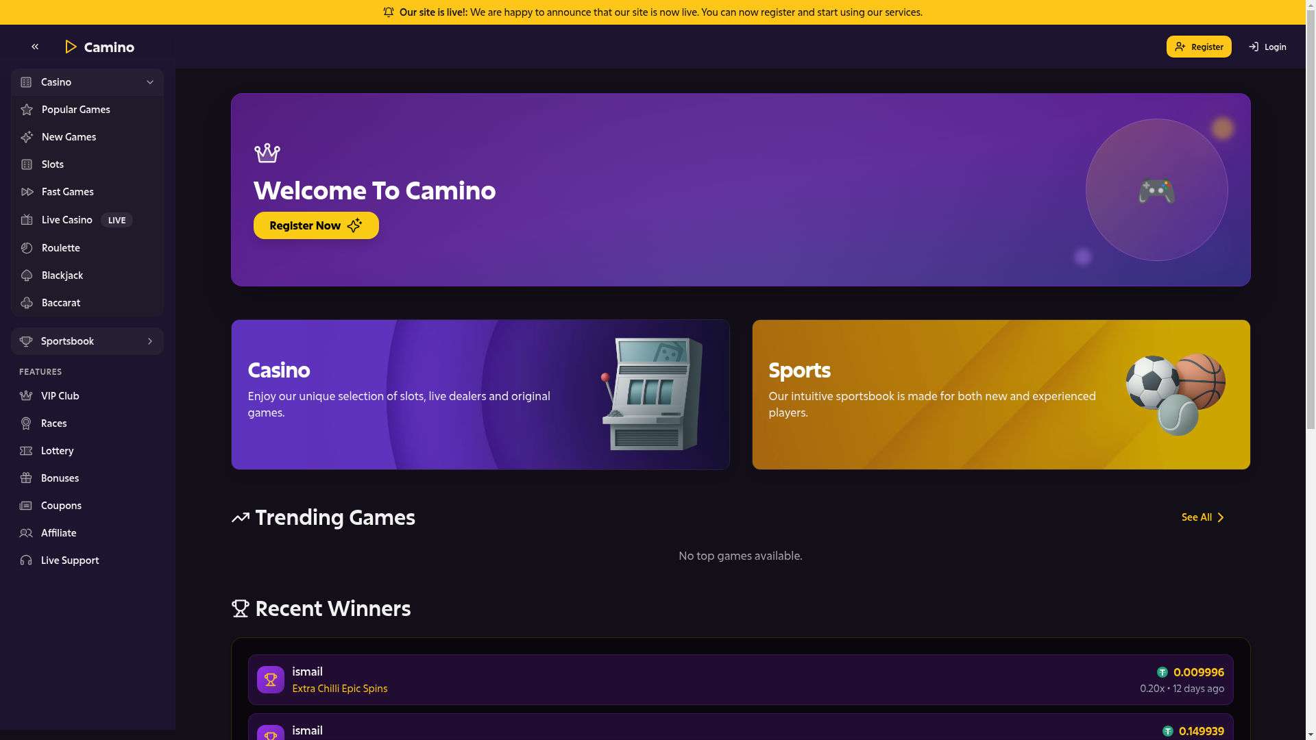 website screenshot of https://camino-atz.pages.dev/