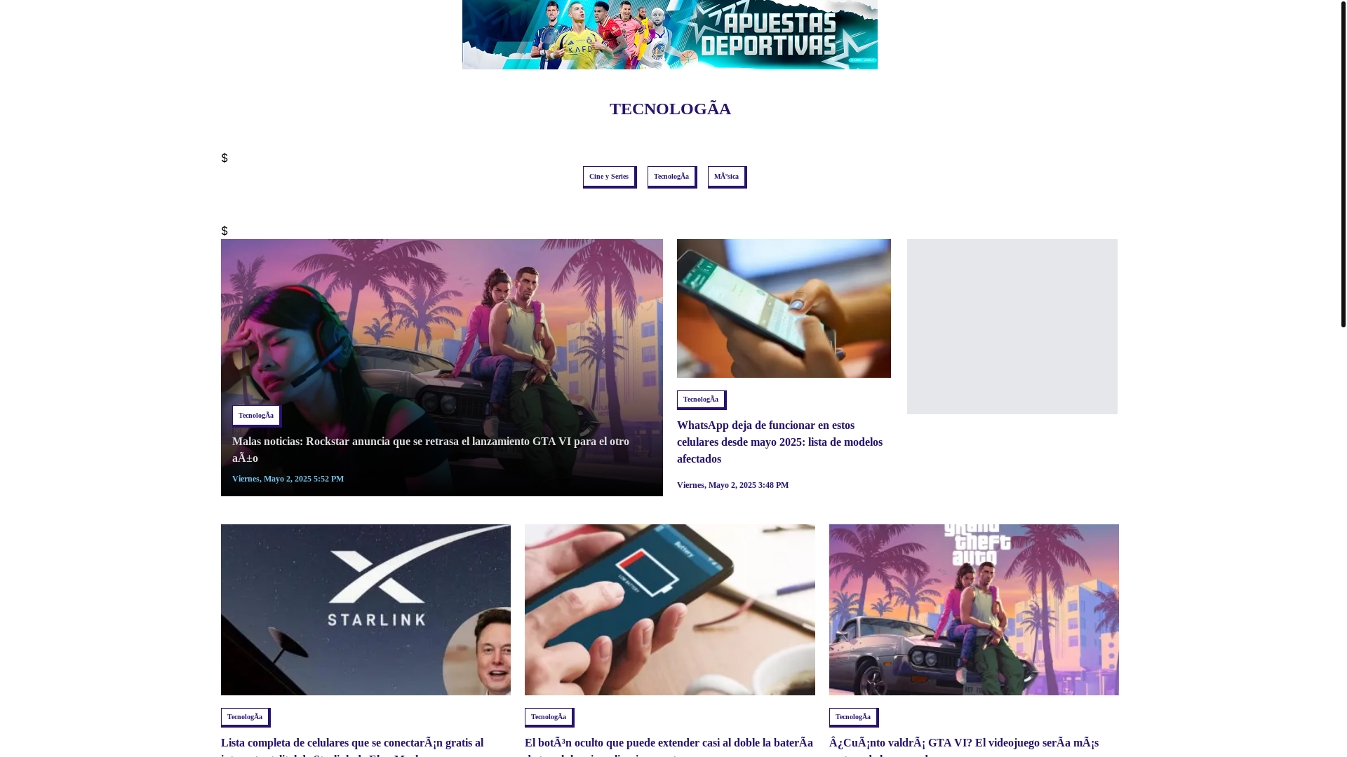 website screenshot of https://lamegtecnolo.co/
