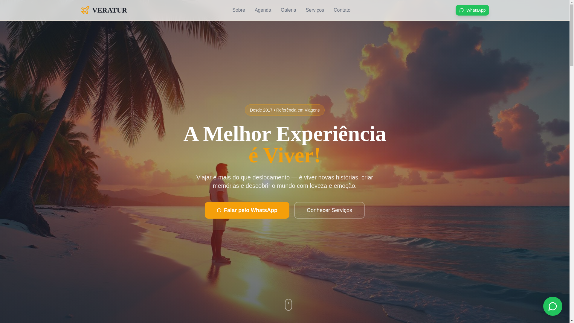 website screenshot of https://veraturviagens.com.br/