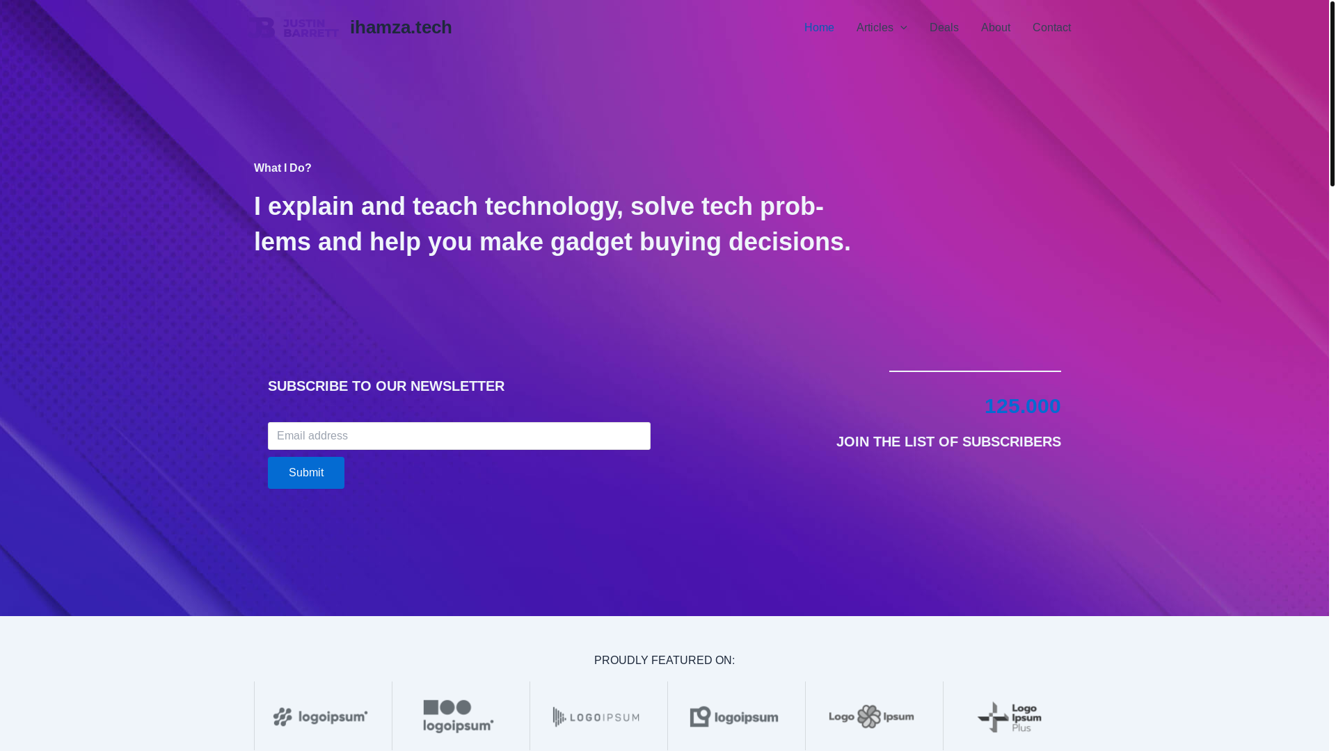 website screenshot of https://ihamza.tech/