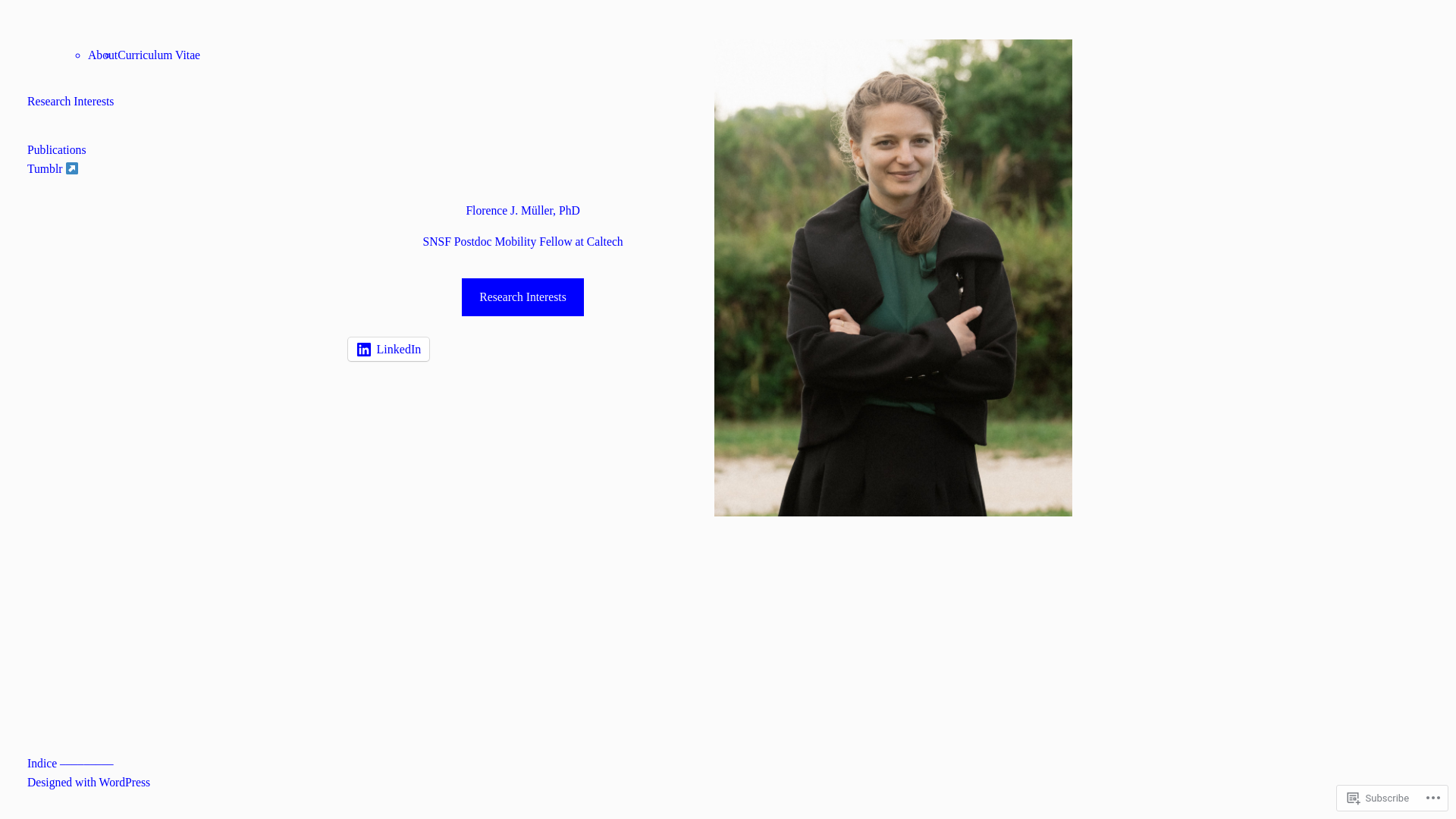 website screenshot of https://florencemuller.com/