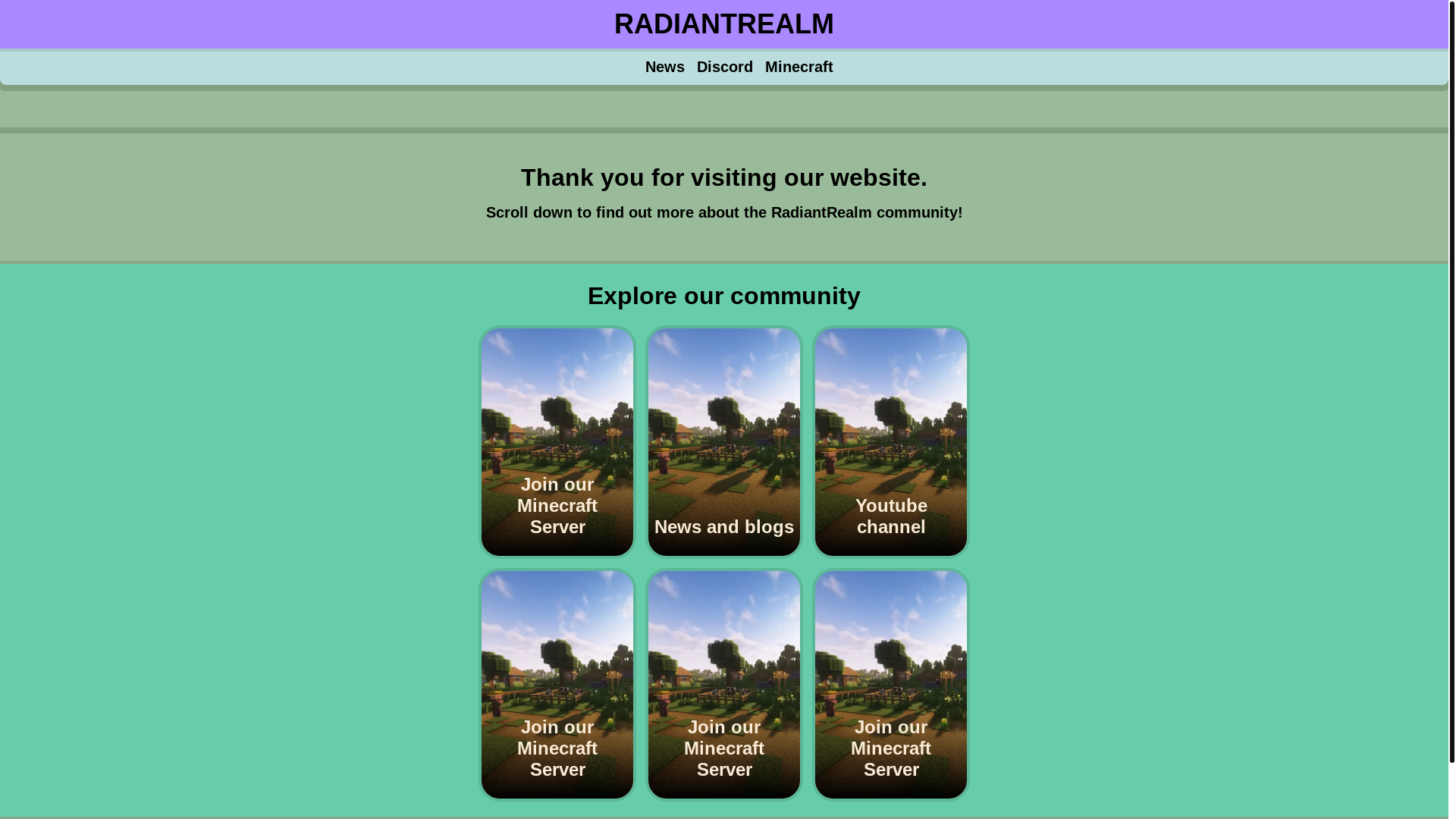 website screenshot of https://radiantrealm-html.pages.dev/