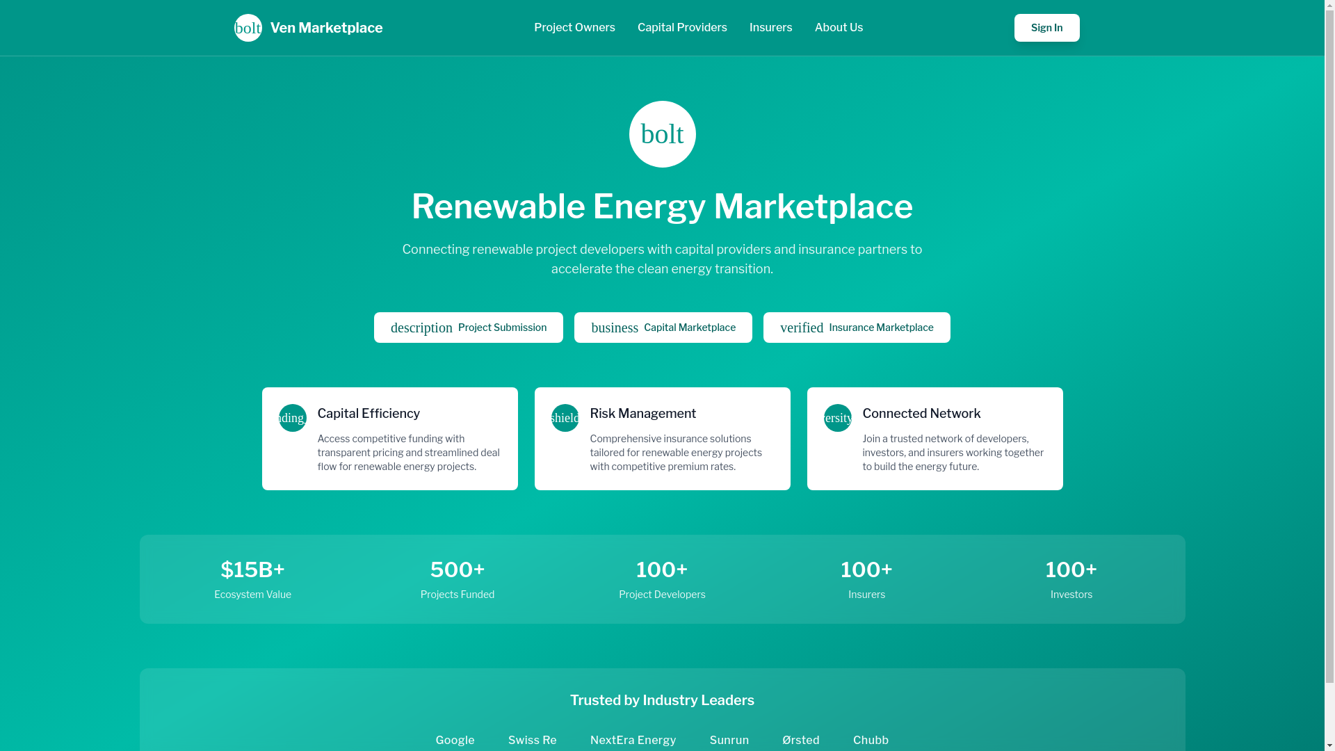 website screenshot of https://ven.place/