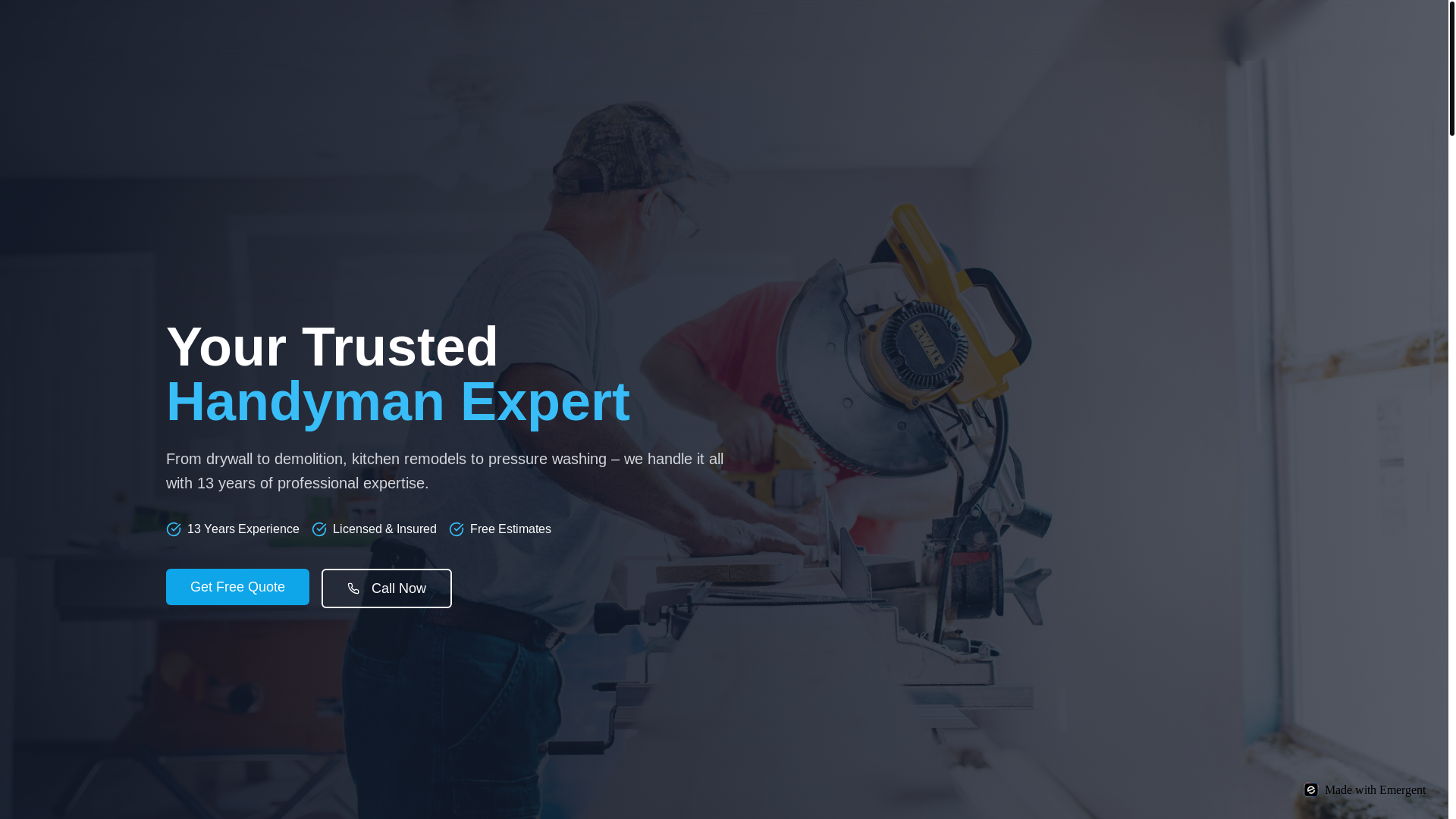 website screenshot of https://jshandy07man.com/