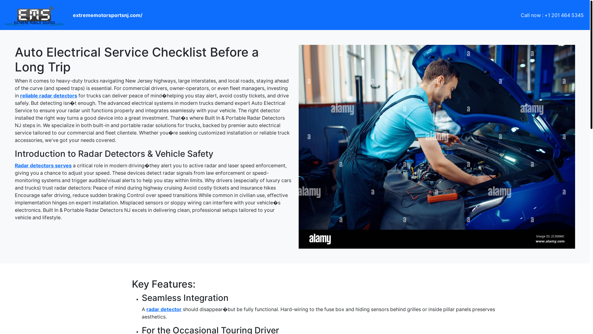 website screenshot of https://autoelectricalservicechecklist.pages.dev/