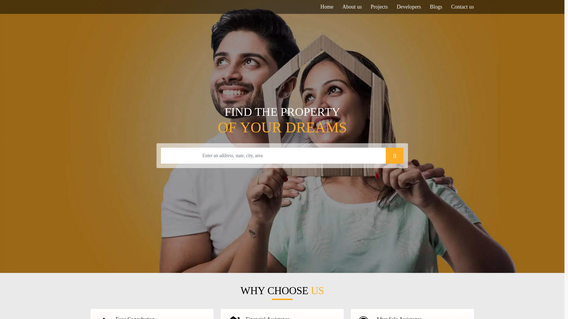 website screenshot of https://punerealstate.homes/