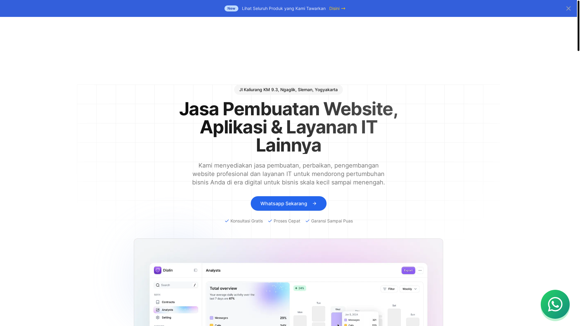 website screenshot of https://bikinwebsitejogja.com/