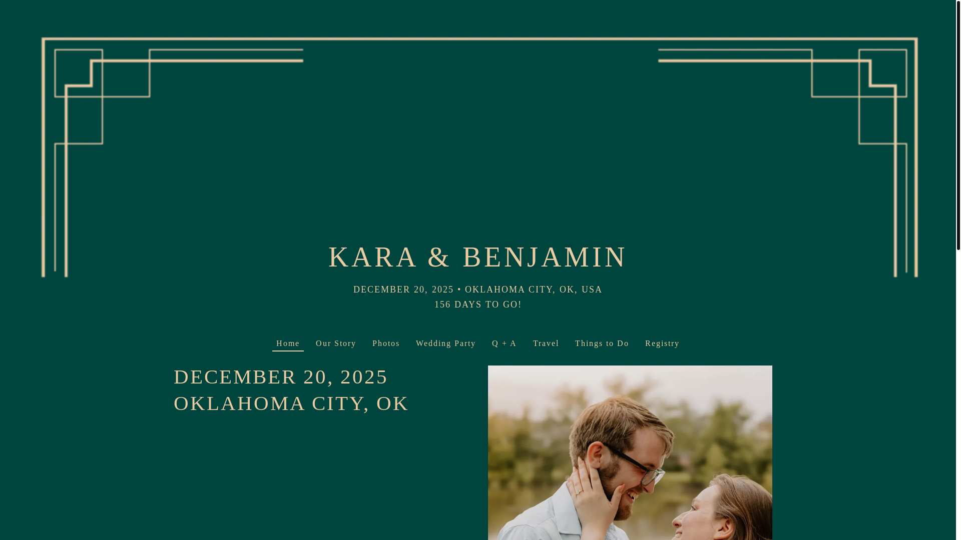website screenshot of https://benandkaraking.com/