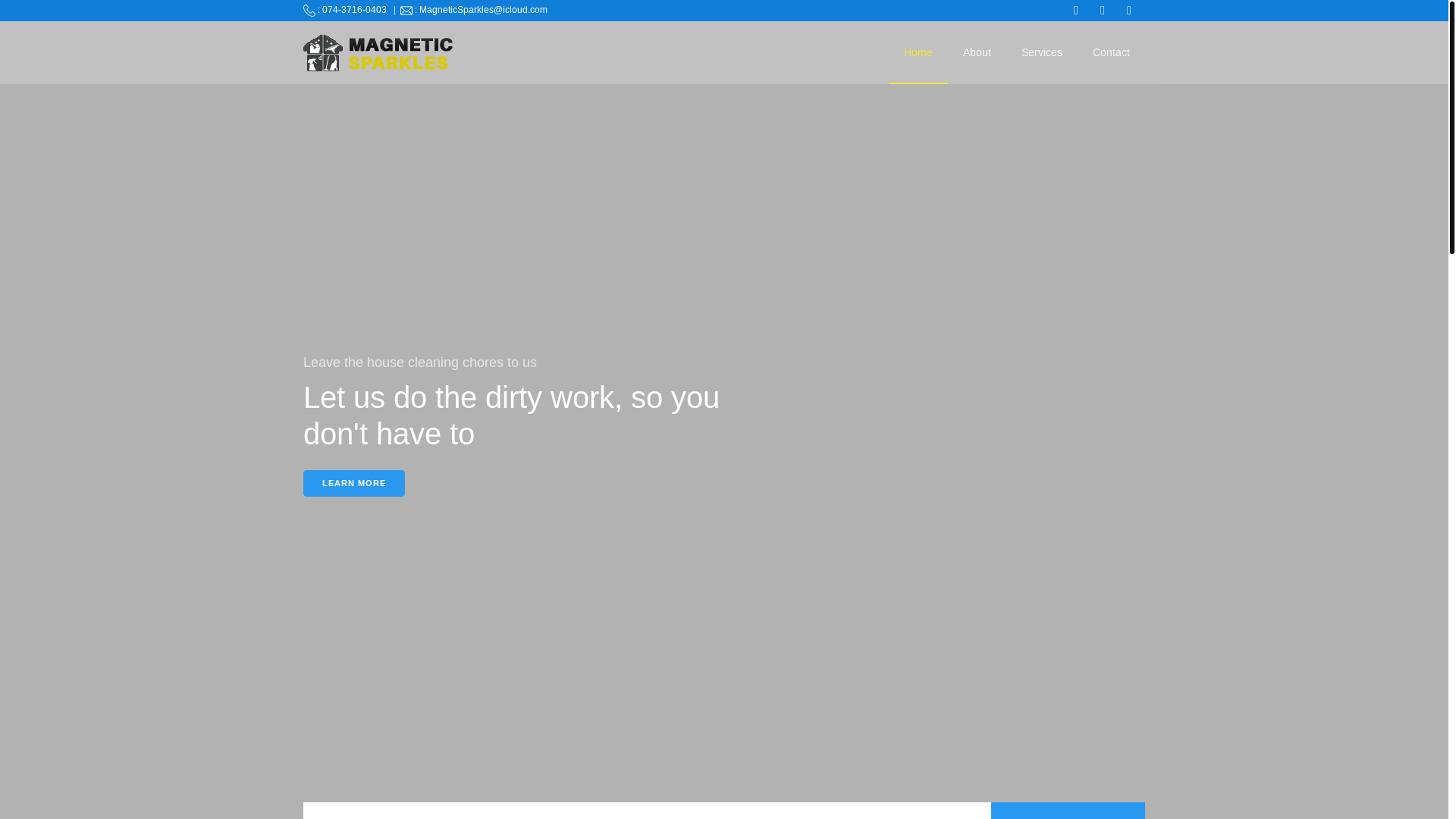website screenshot of https://magneticsparkles.co.uk/