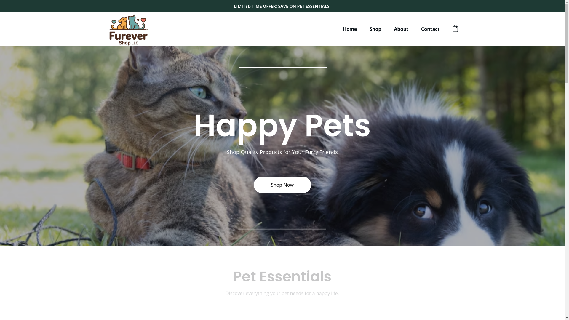 website screenshot of https://furevershopllc.shop/