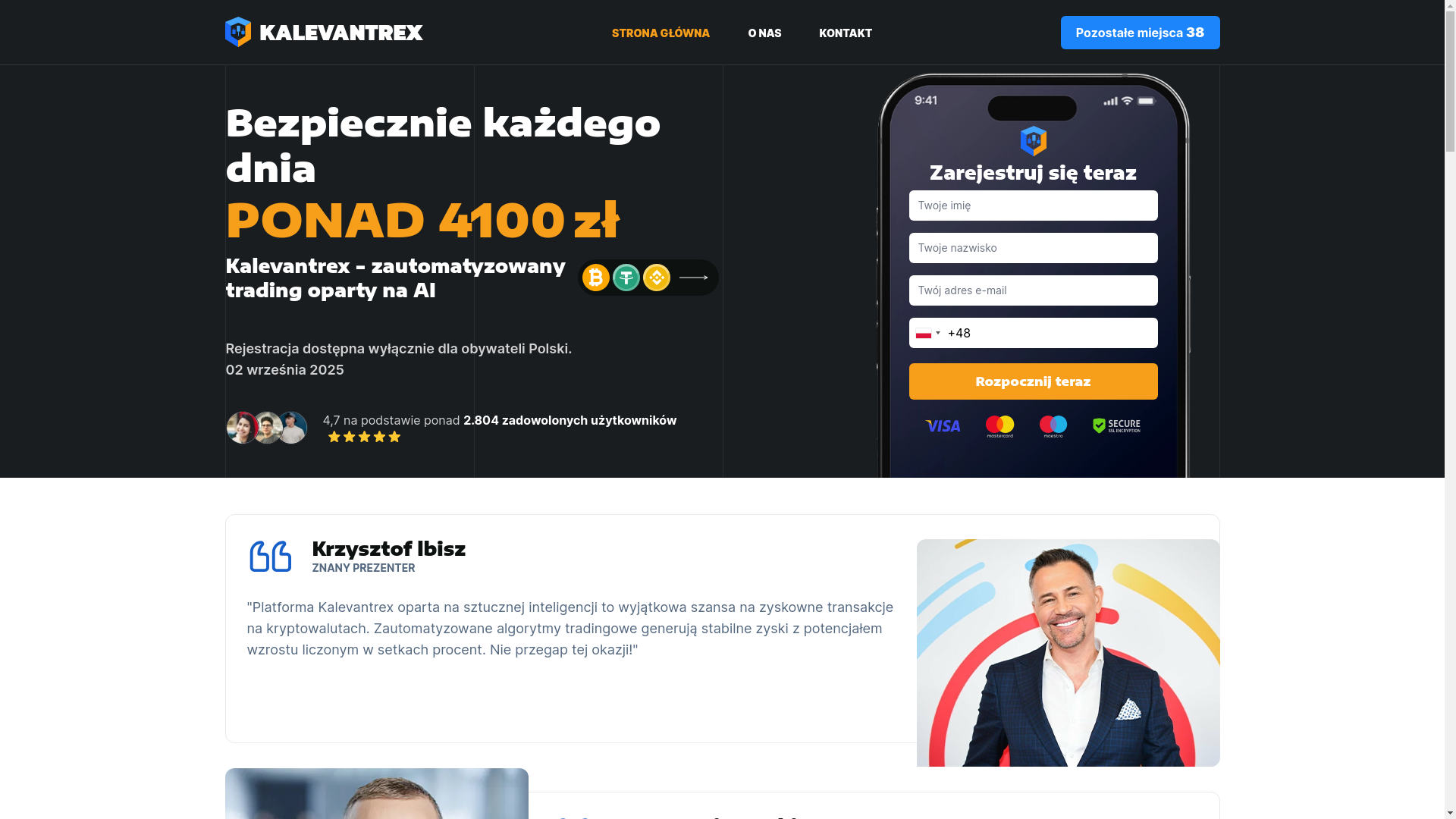 website screenshot of https://kalevantrex-invest.net/