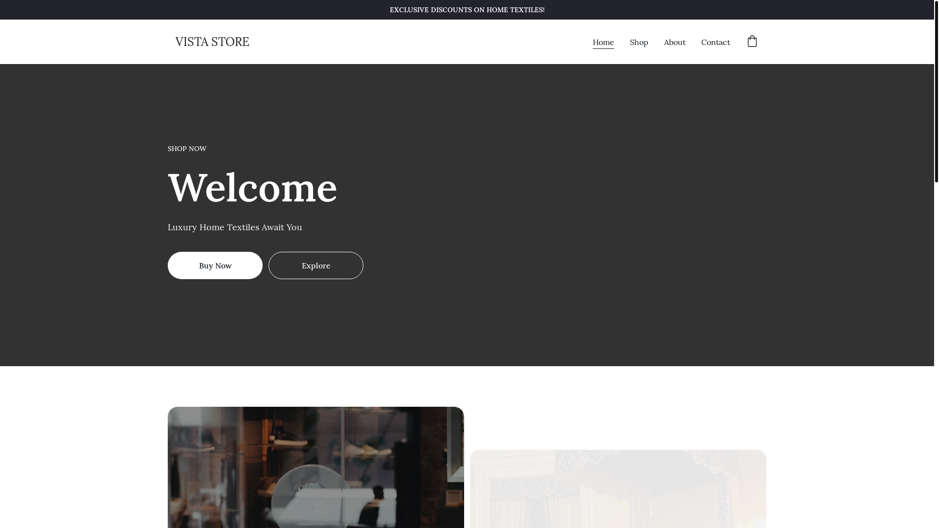 website screenshot of https://vistatextile.shop/