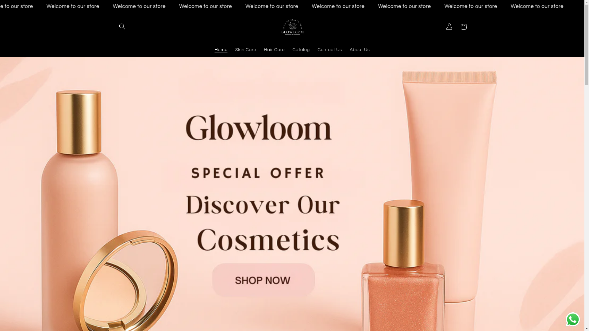 website screenshot of https://glowloom.in/