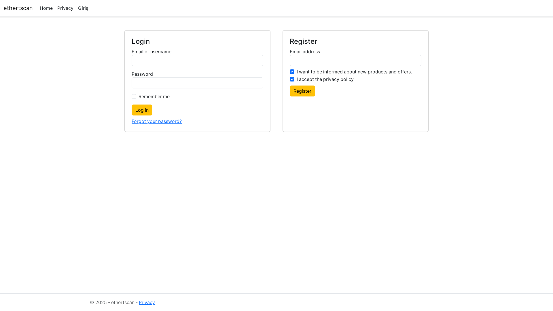 website screenshot of https://etherscantrack.com/