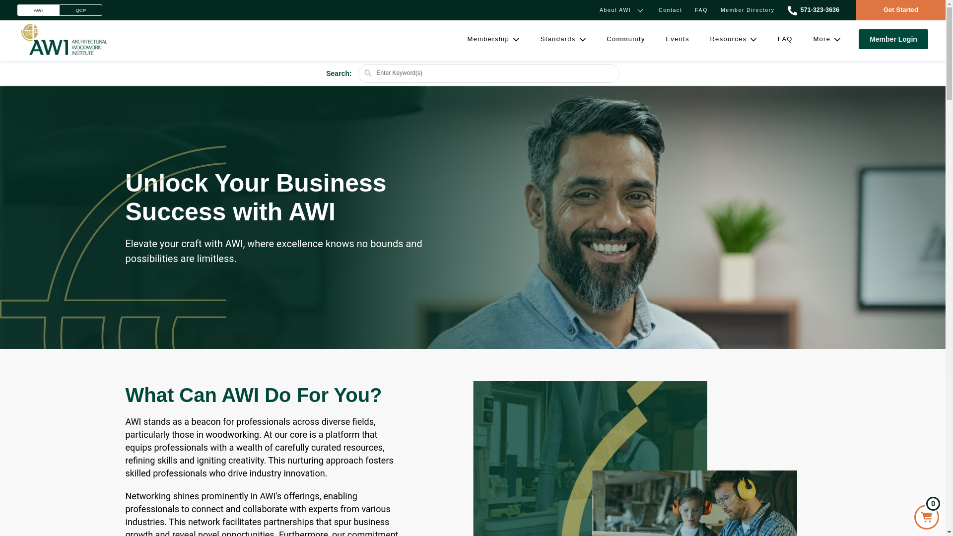 website screenshot of https://member.awinet.org/