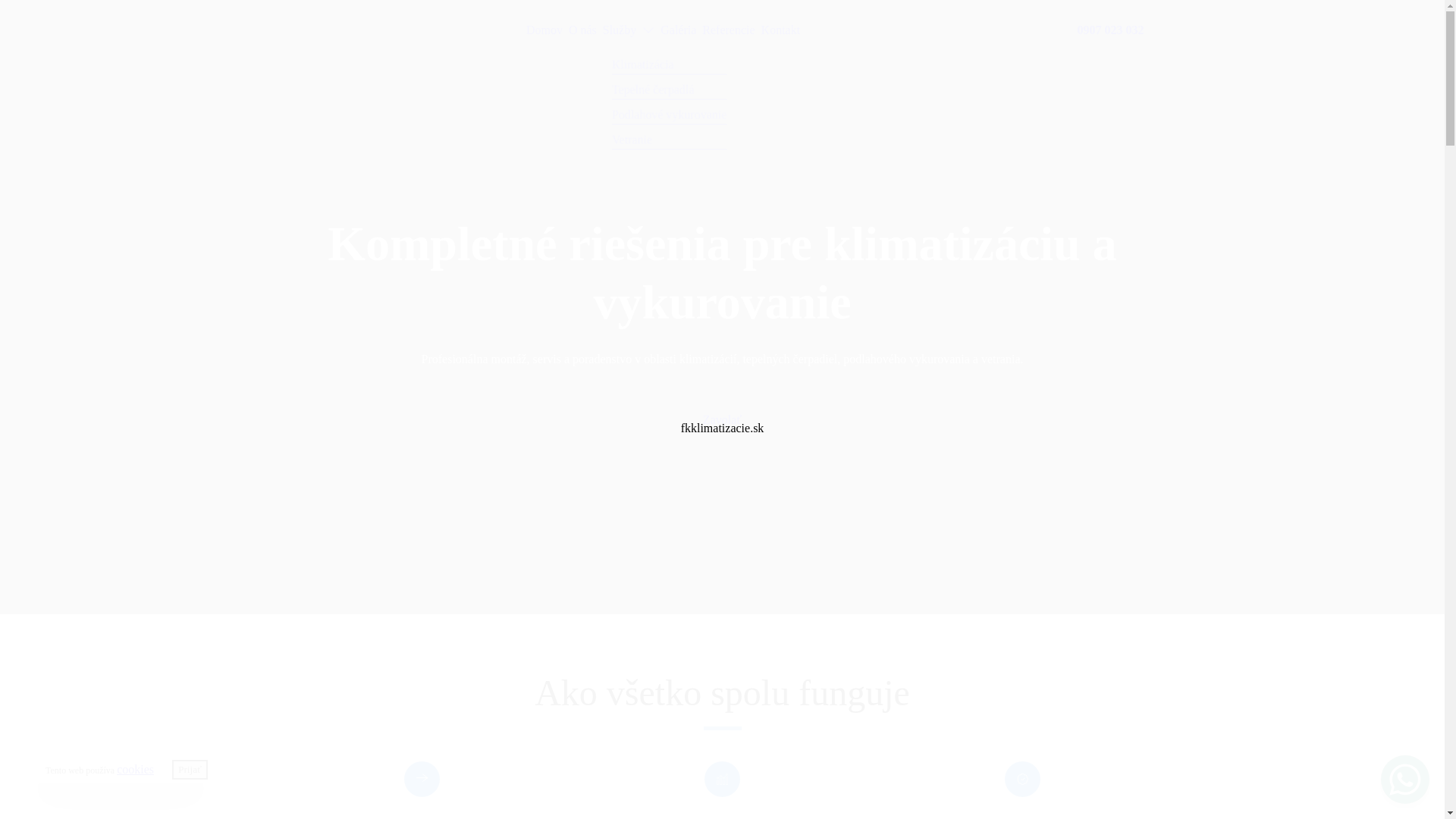 website screenshot of https://fkklimatizacie.sk/