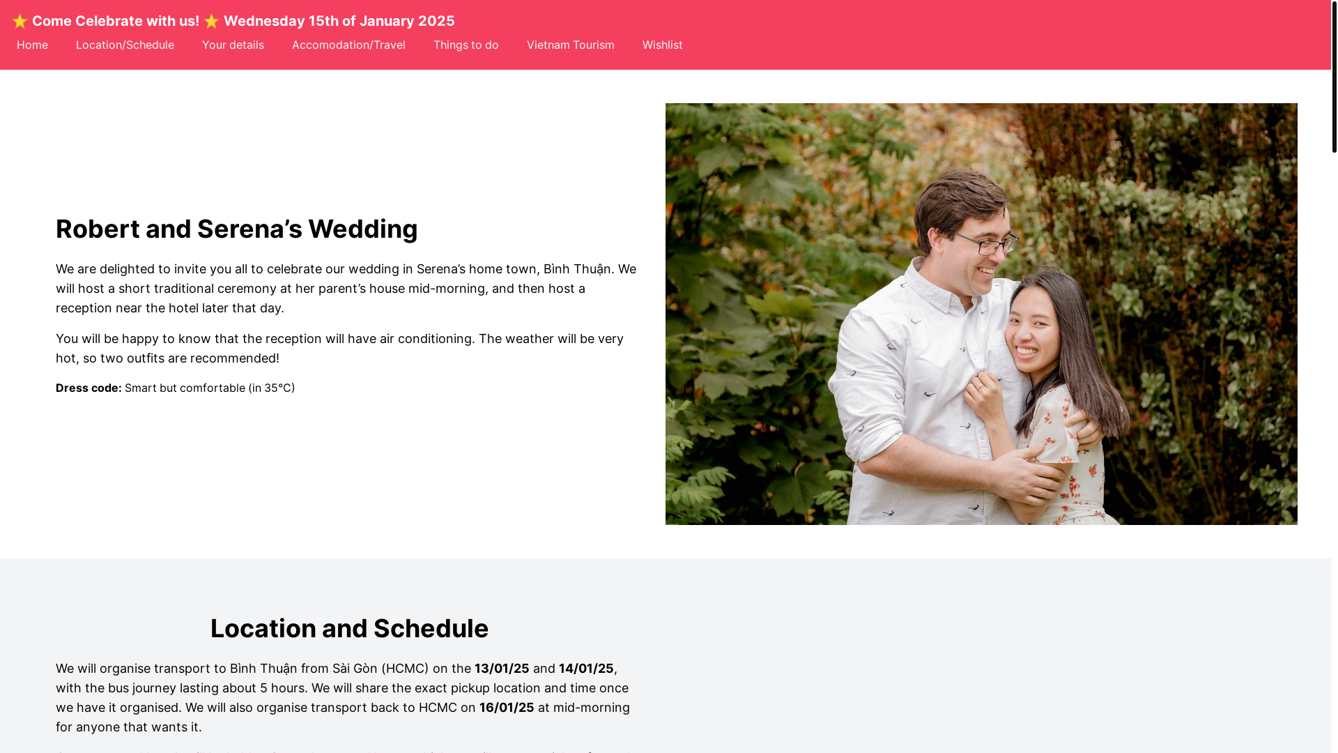 website screenshot of https://madeleineandgraeme.com/