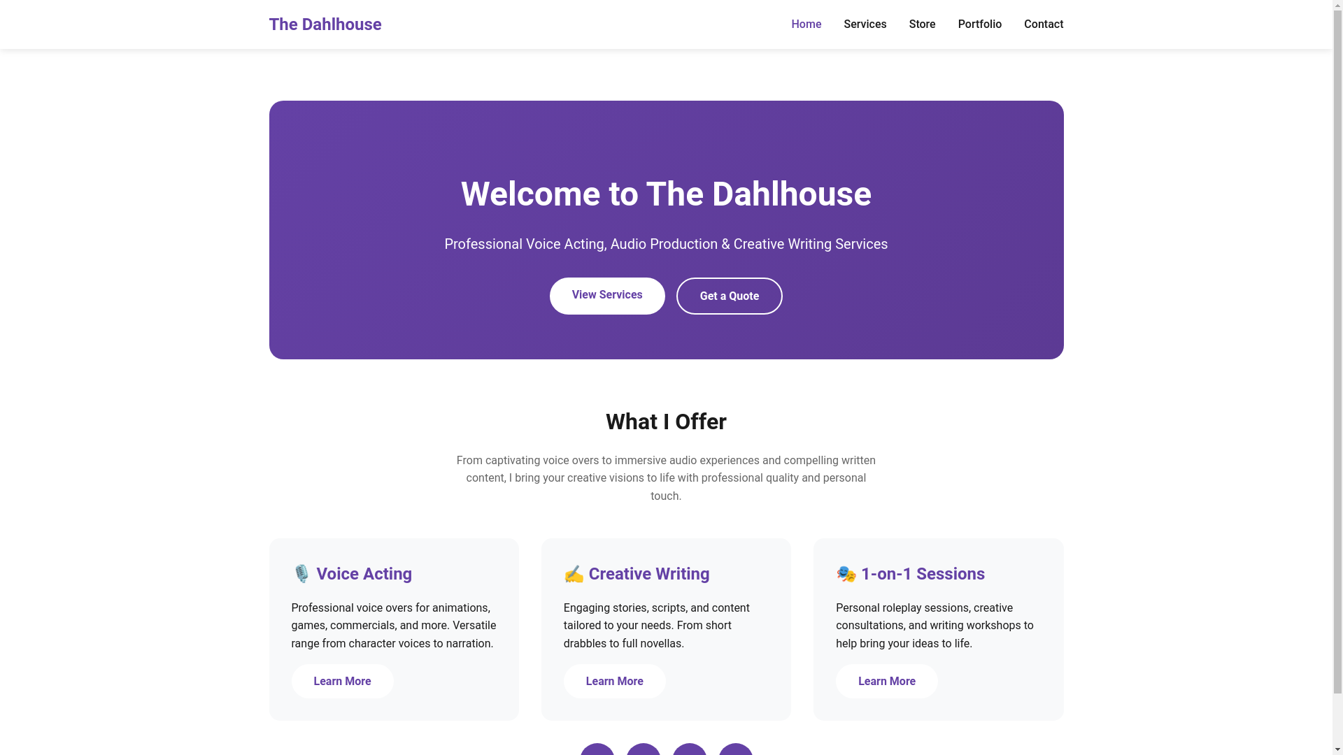 website screenshot of https://dahlhouse-site.pages.dev/