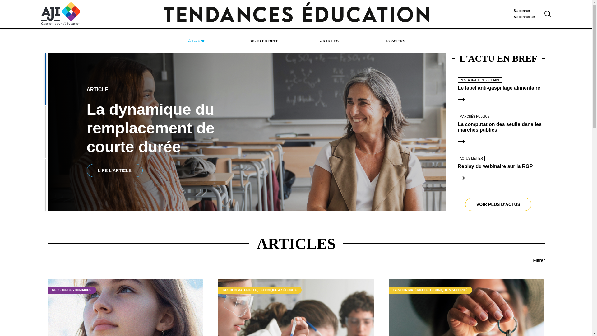 website screenshot of https://aji-tendanceseducation.com/