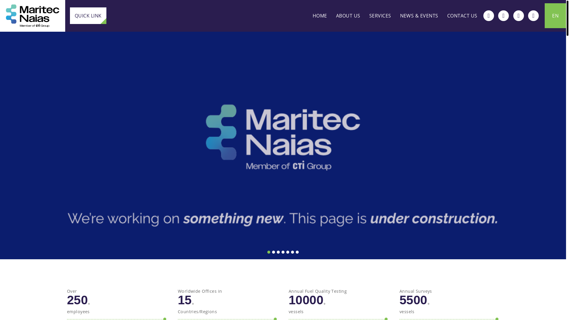 website screenshot of https://maritec-naias.com/