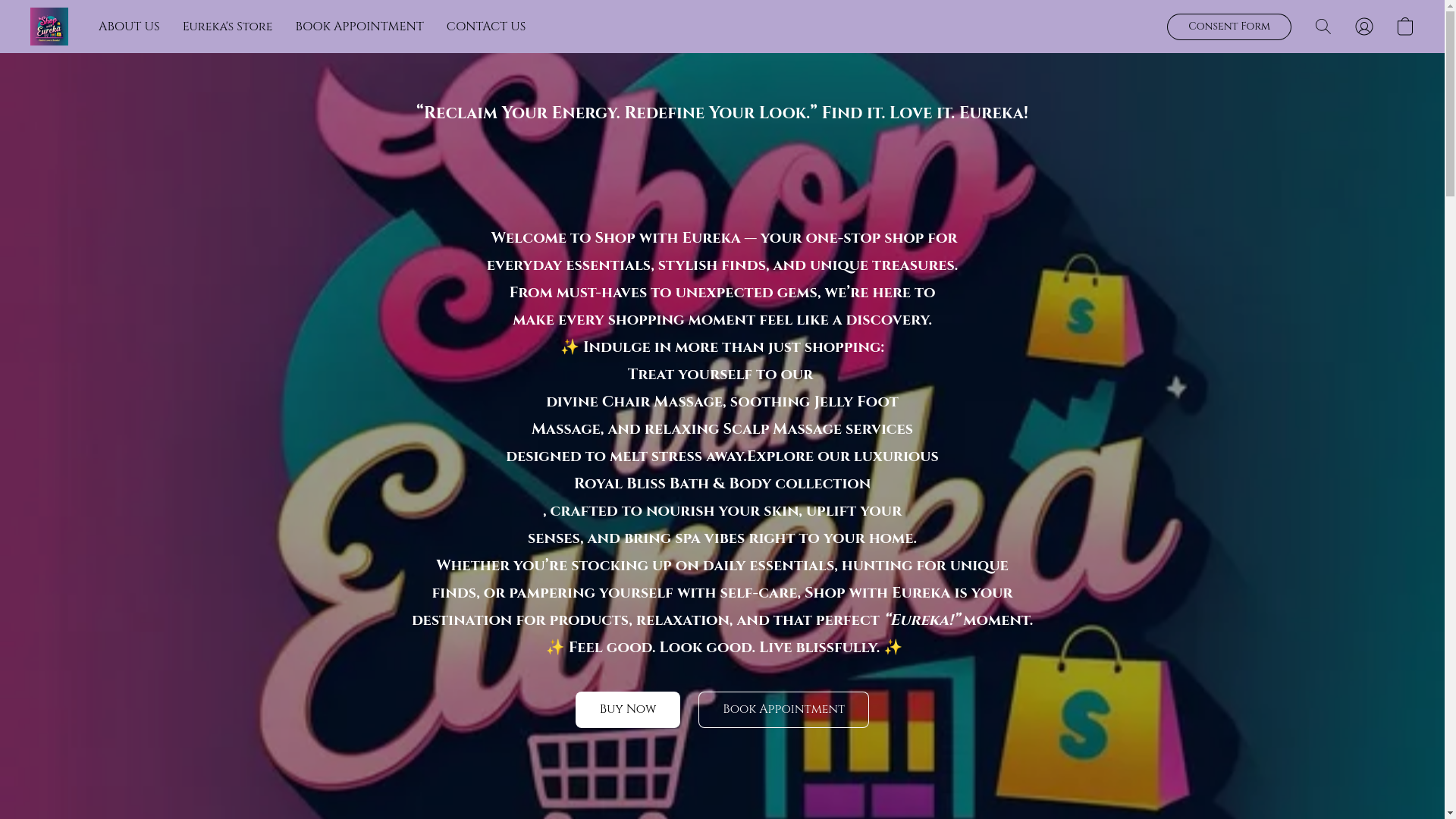 website screenshot of https://shopwitheureka.com/