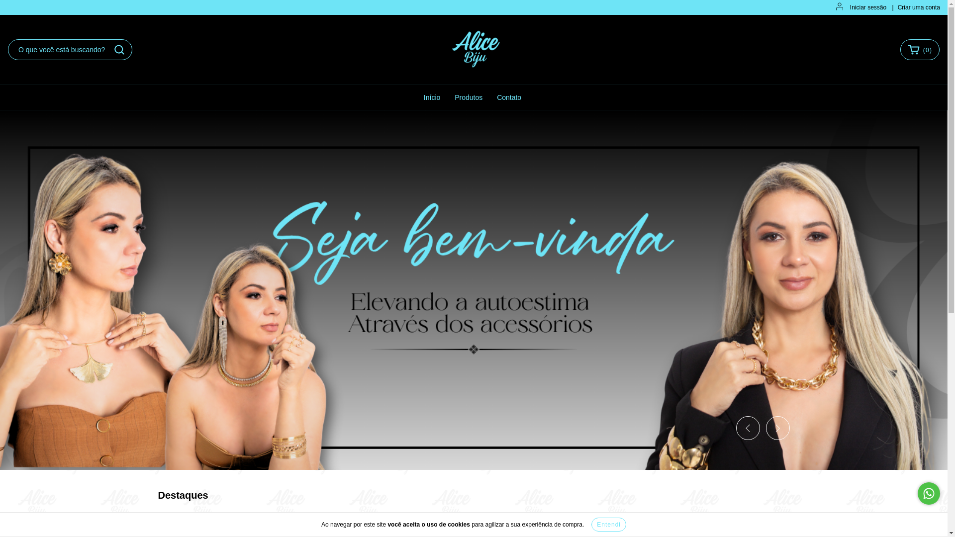 website screenshot of https://alicebiju.com.br/