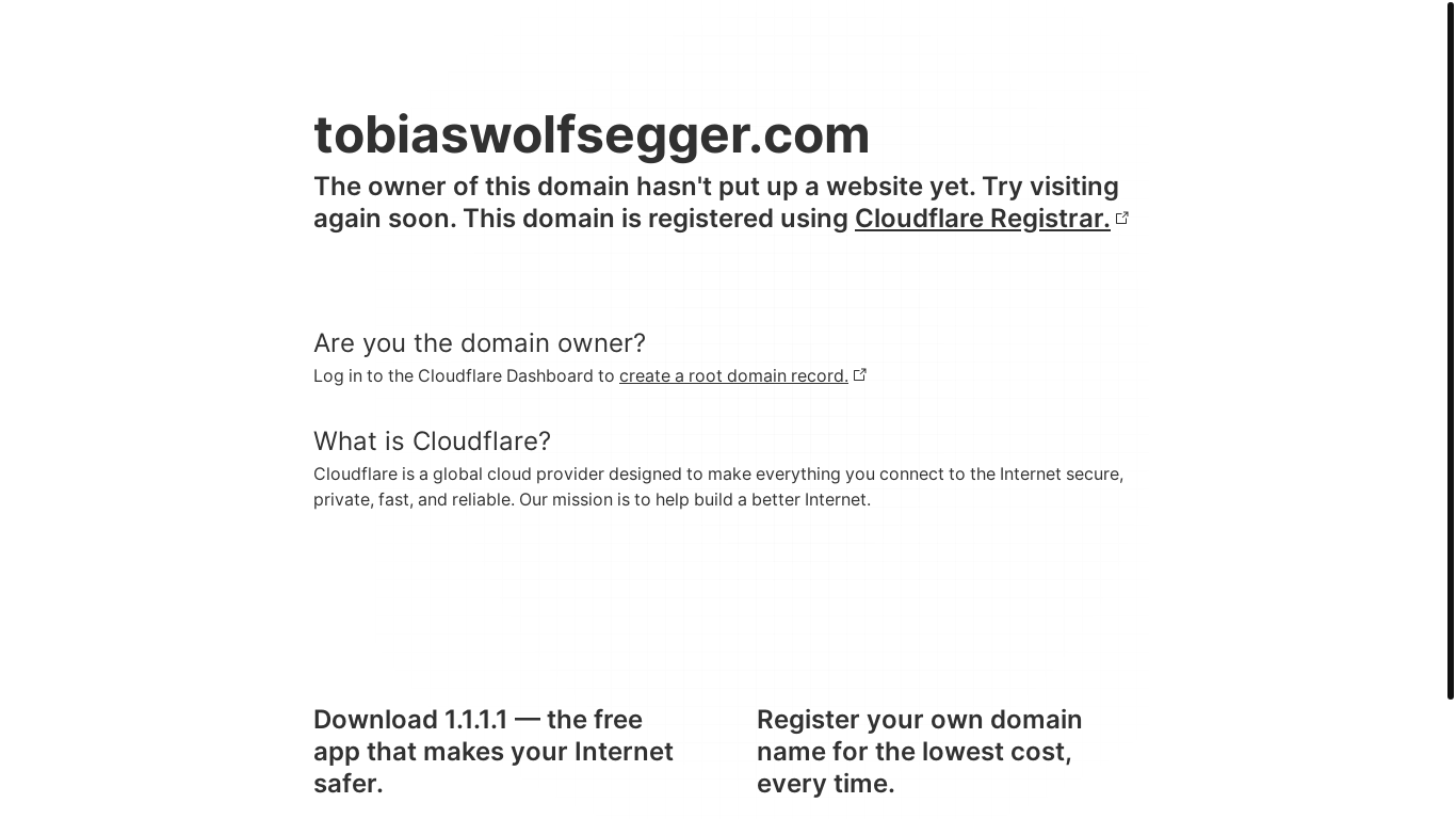 website screenshot of https://tobiaswolfsegger.com/
