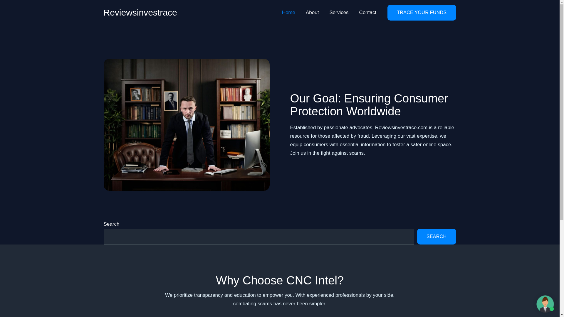 website screenshot of https://traceyourfundz.com/