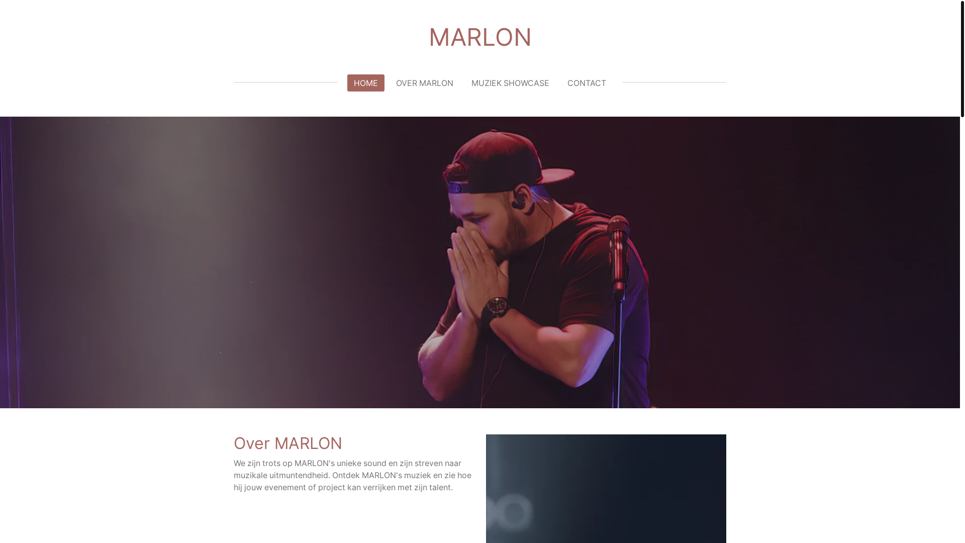 website screenshot of https://marlonmusic.nl/