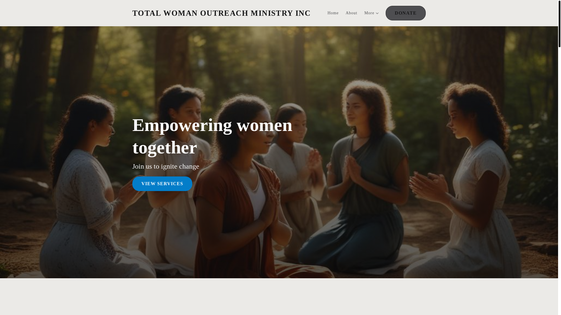 website screenshot of https://totalwomanoutreachministry.org/